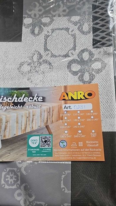 Покривка за маса от мушама, която може да се пере, 100 х 140см