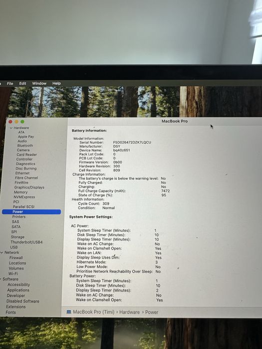 MacBook Pro 16” 2020 – i9, 16GB RAM, 1TB SSD – Display spart