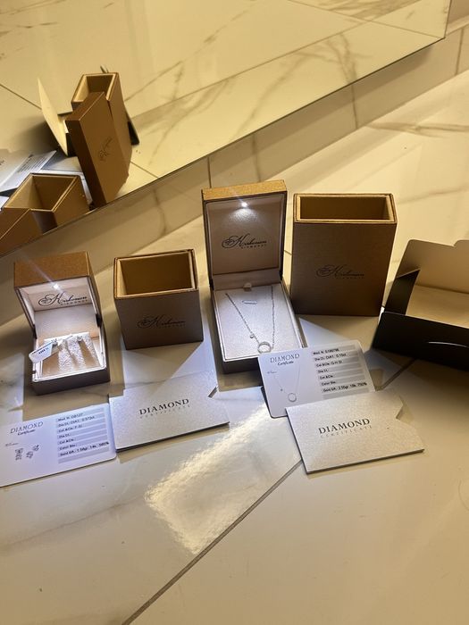 Обеци и колие с диаманти Kirkorian Diamonds