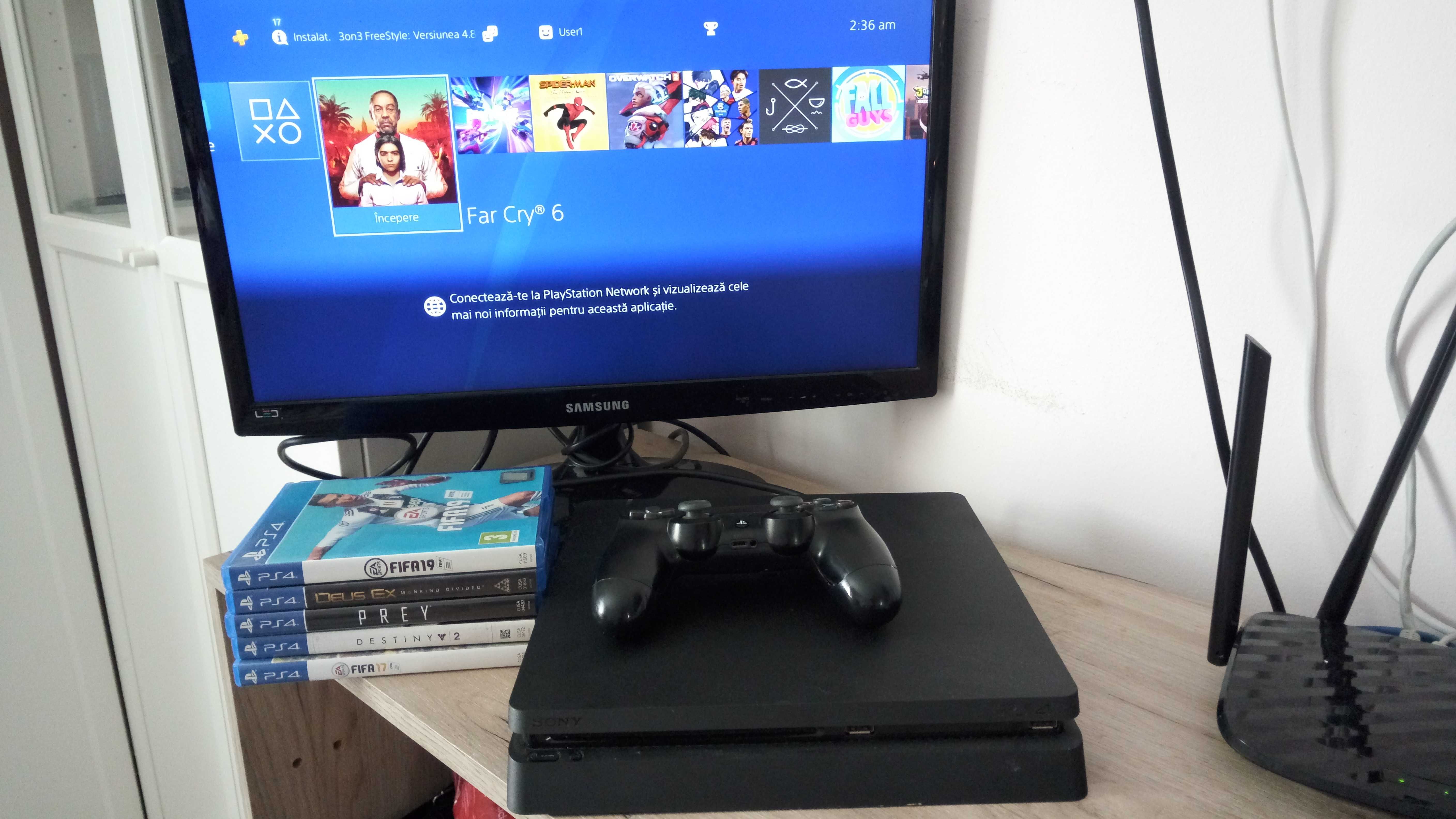 Consola Ps4 SLIM, 15 Jocuri, 1 Controller PlayStation 4