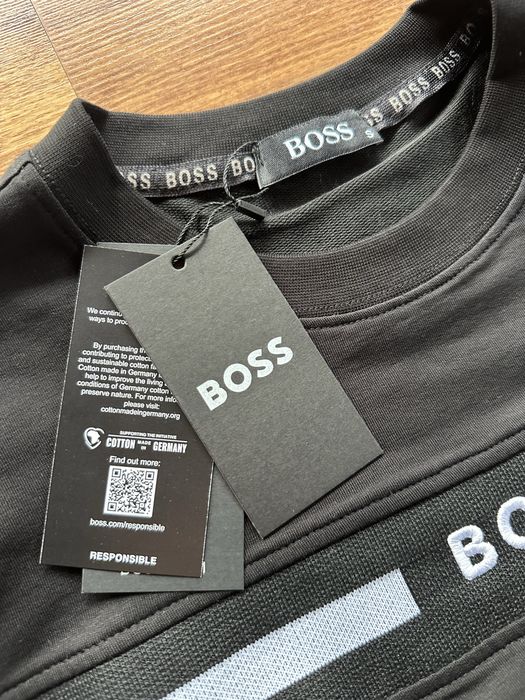 Мъжка,памучна,черна блуза Hugo BOSS