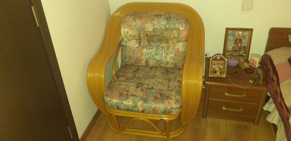 Set bambus model deosebit Canapea+ 2 fotoli + masa cu blat