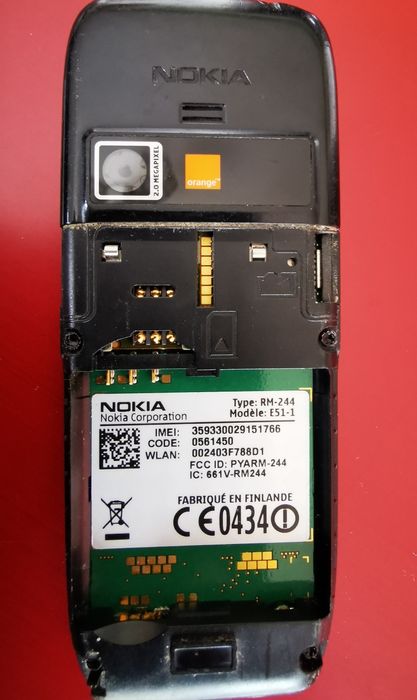 Telefon Nokia E51 made in Finland