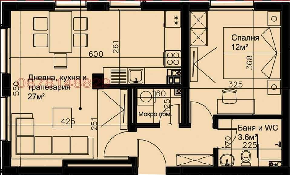 Продава се Двустаен апартамент в София, Триъгълника - 73 кв.м за 2590 €/кв.м - Снимка #4