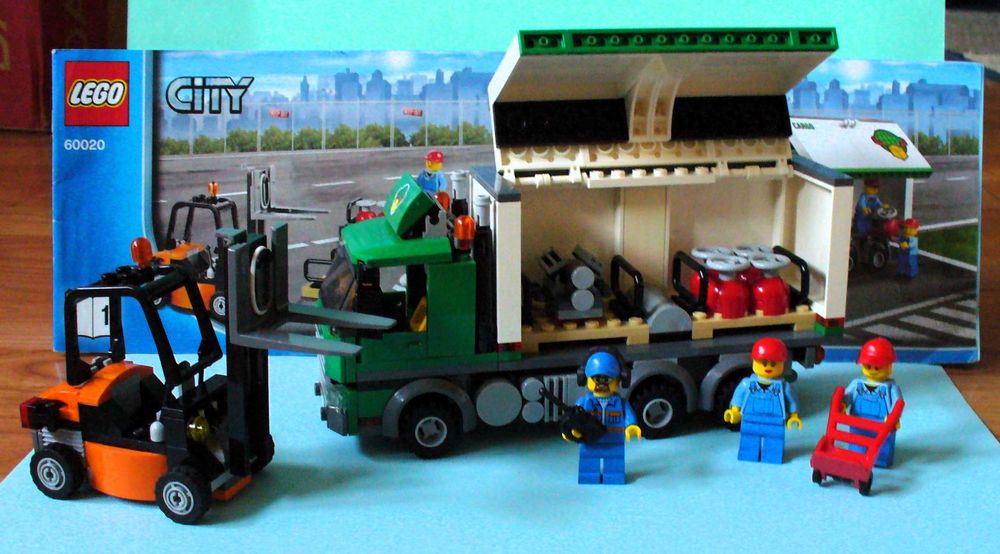 LEGO City Камиони 60020, 60025, 60060 и каскадьорски самолет 60019