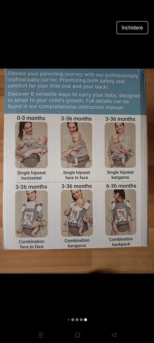 Marsupiu Mavio roz cu scăunel