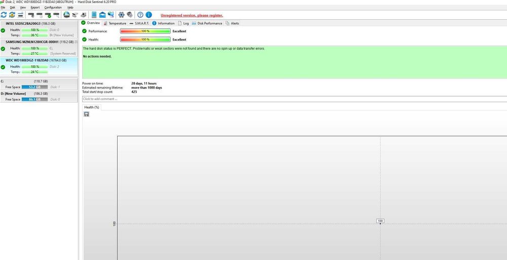 REDUCERE HDD Hard disk Westen Digital 18TB 3.5 100% Health/performance