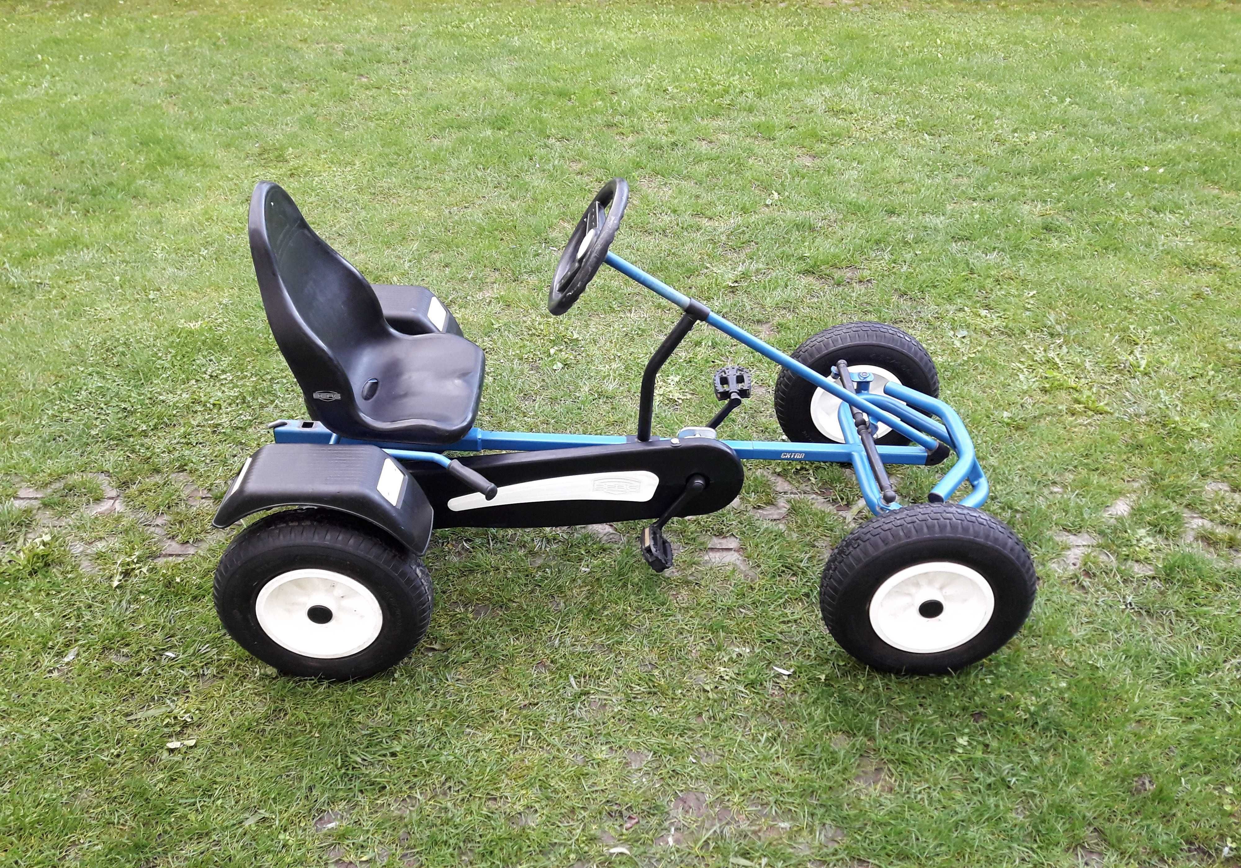 Cart (Kart) cu pedale pentru copii/adulți Berg Extra AF - albastru/alb