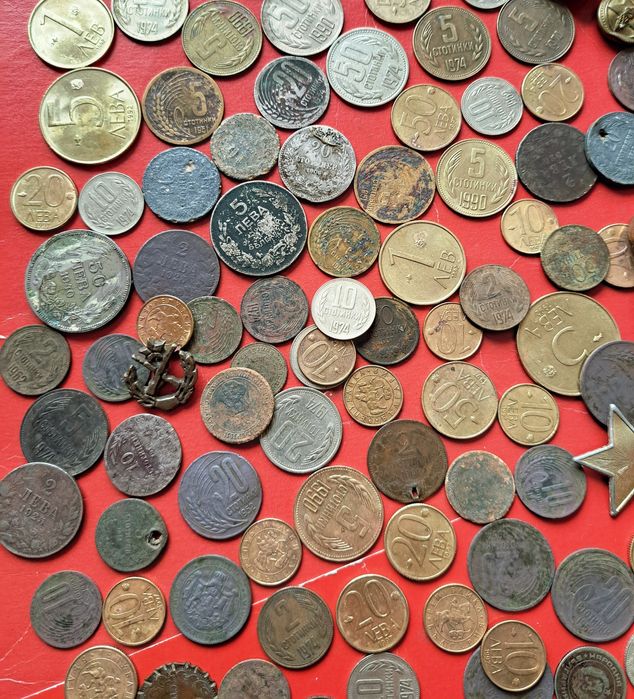 Стари български царски и соц монени , стари значки