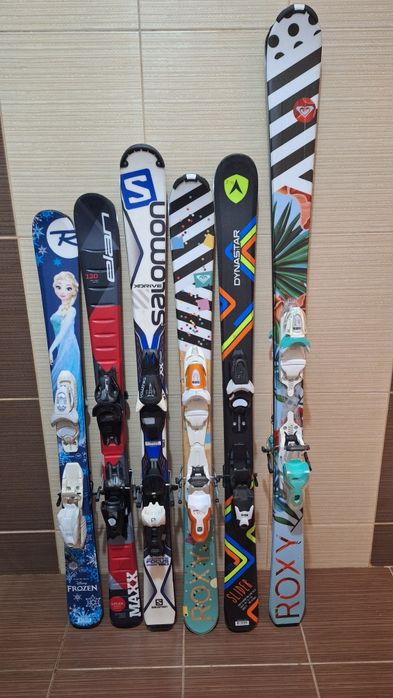 Schiuri 130cm salomon-clapari ski, casca- set schi