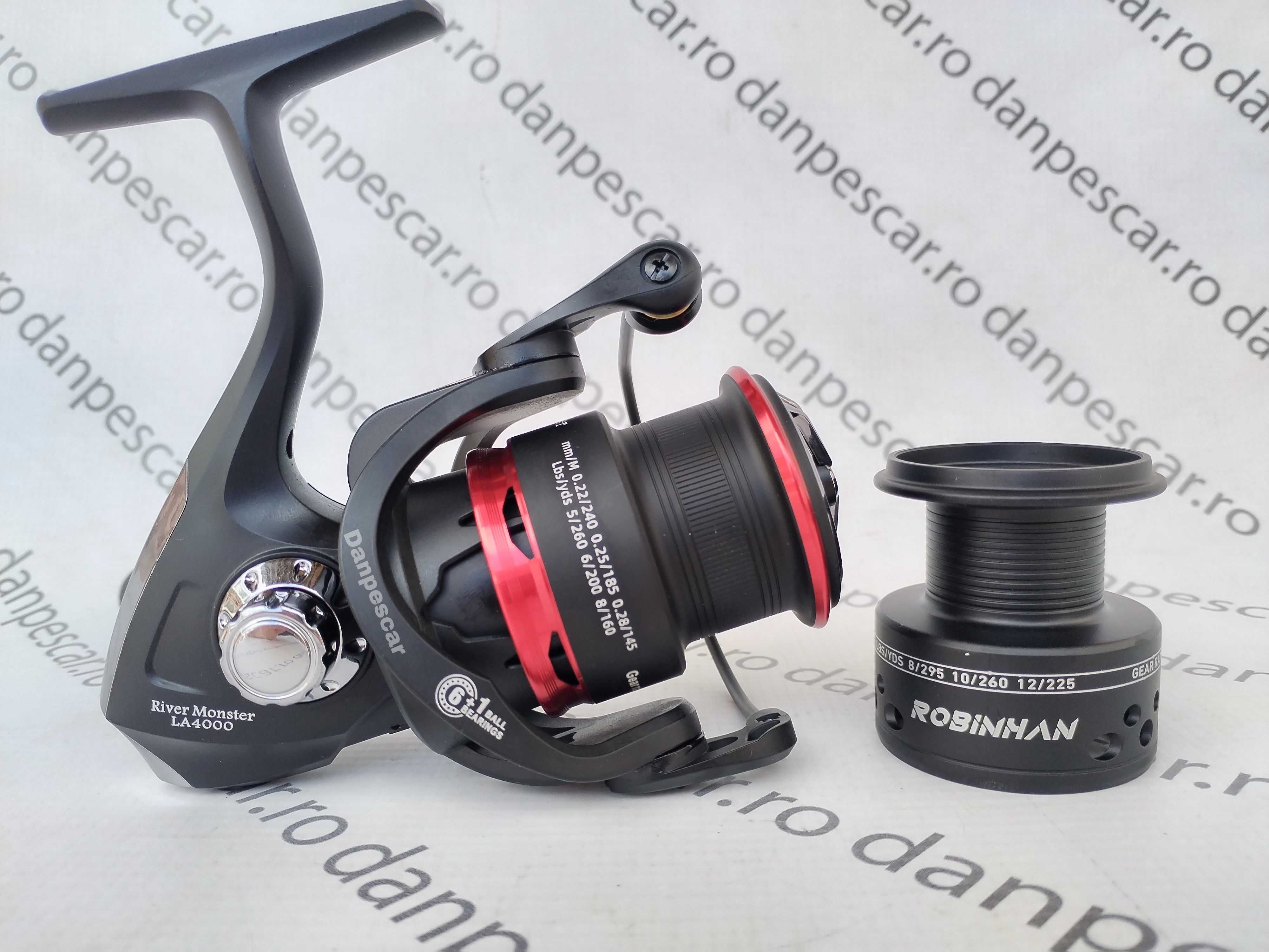 SET 2 Mulinete Feeder ROBINHAN RIVER MONSTER LA4000 tambur Long Cast