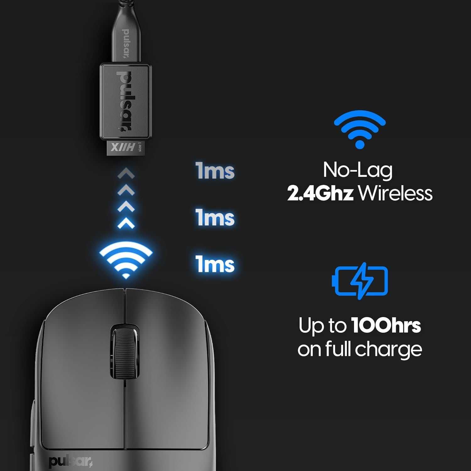 НОВА ! Геймърска мишка Pulsar Wireless X2H from Korea