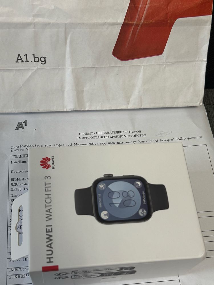 ЗАПЕЧАТАН  Huawei Watch FIT 3 A1 Гаранция 2027 Black