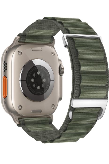 Curea Husa Nylon Double Metal Double Compatibila Ceas Apple Watch