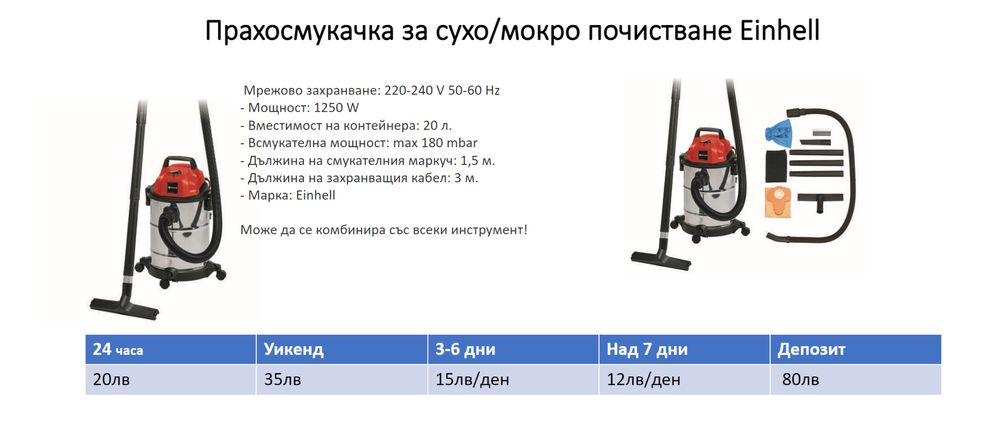 Инструменти по наем