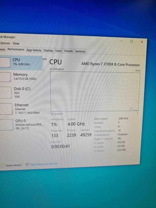 Sistem gaming Ryzen 7 3700x, 16gb, Rtx 4060Ti, SSD 1tb, etc!