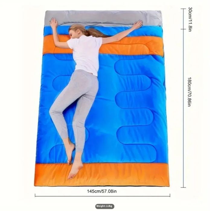 Прокат Двуспальный спальный мешок для кемпинга и отдыха