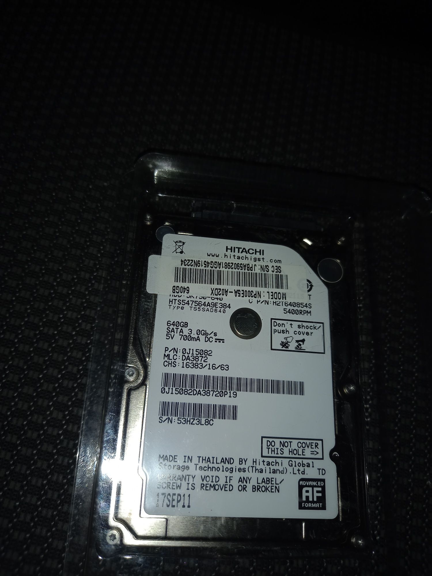 Hard disk hitachi laptop