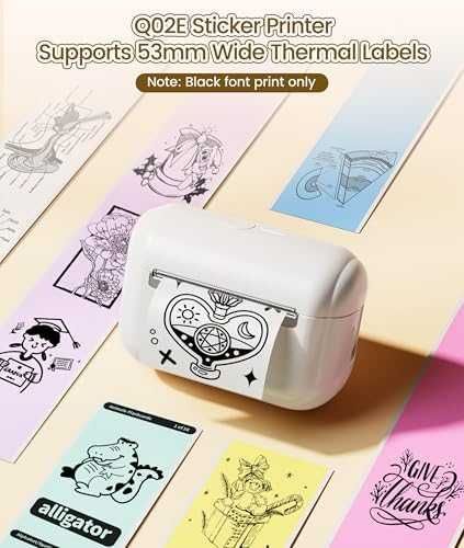 Нов Преносим стикер принтер Q02E с Bluetooth и хартия за телефон печат