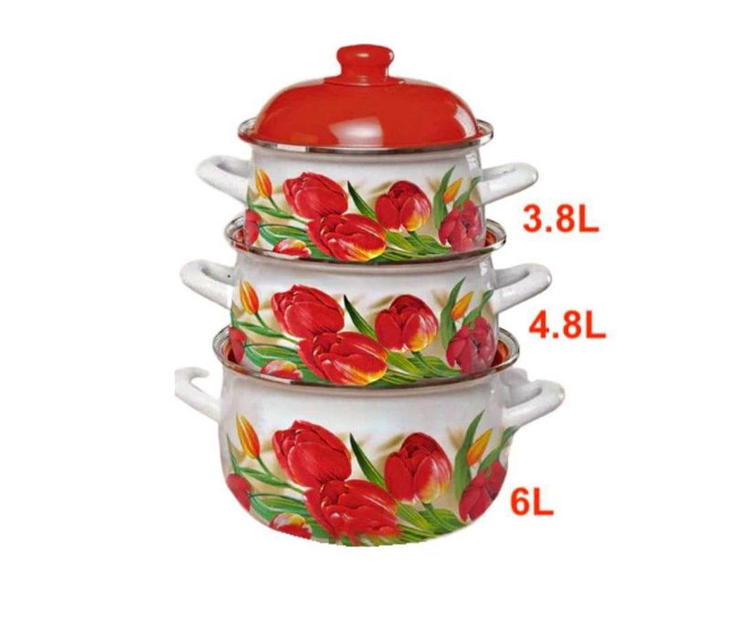 Set 6 piese oale emailate