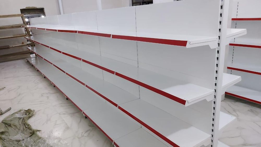 Полки витрины стеллажи конфетная хлебная овощная для магазинов