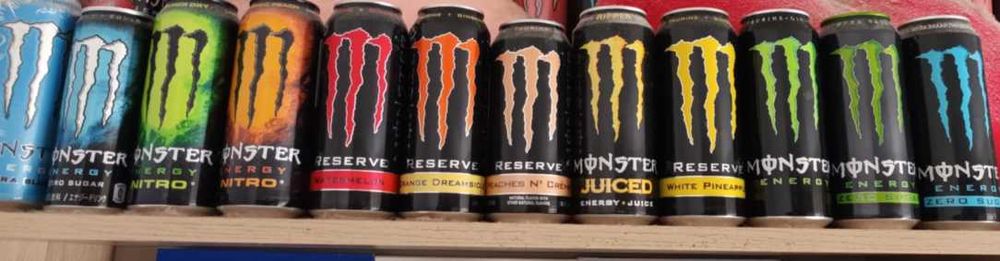 Monster,Coca Cola,Fanta,Mountain Dew,Sprite,Redbull