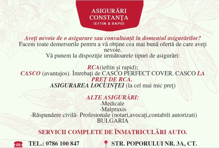 Asigurari-Inmatriculari Constanta