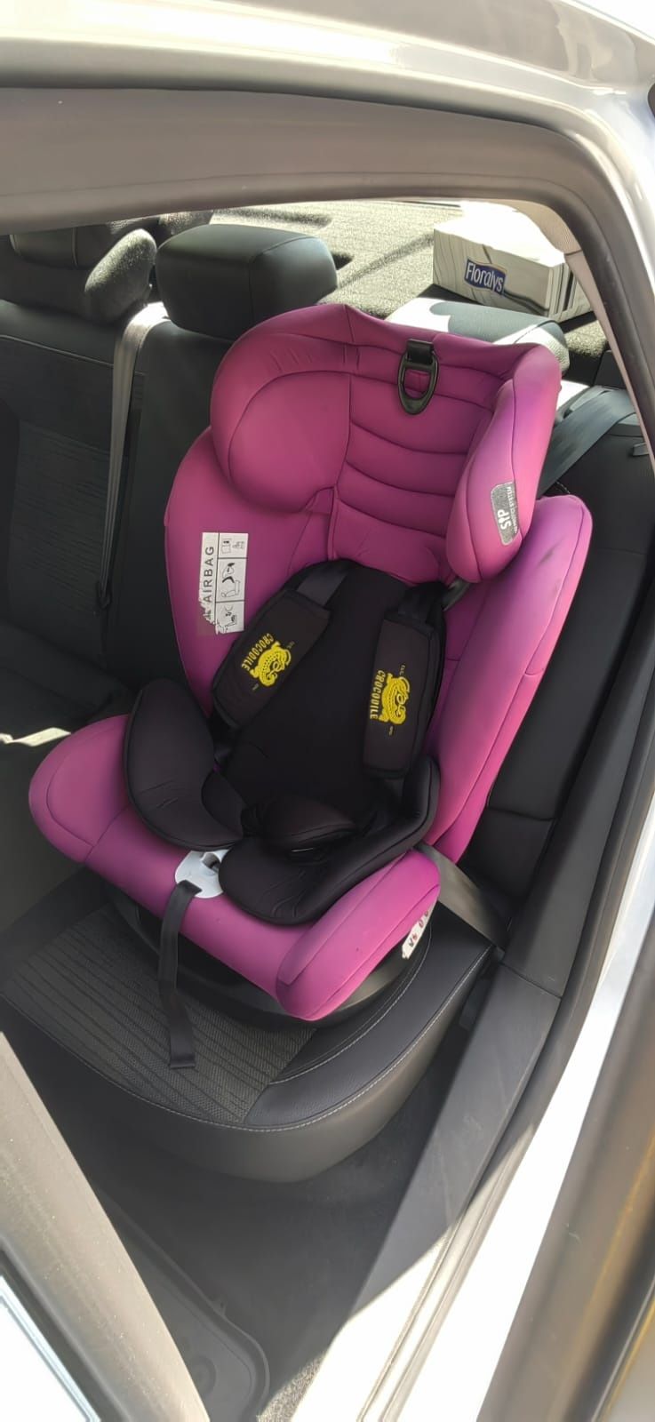 Scaun Auto copii Riola cu Isofix BUF BOOF Purple 0 36 kg pozitie somn