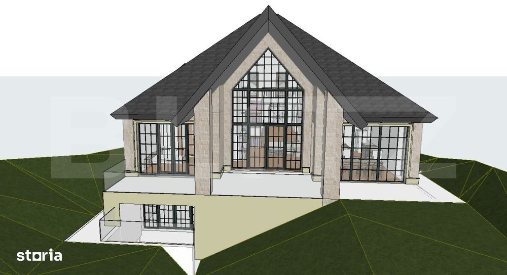 Teren 1206 mp cu AC Valabila pentru Vila LUX D+P+M (593,61 mp util)