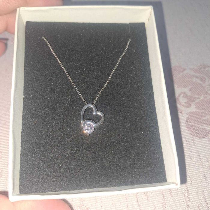 Сребърно колие "Сваровски"