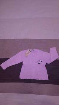 Pulover 86-92 cm, sveter tricotat bumbac mercerizat, NOU