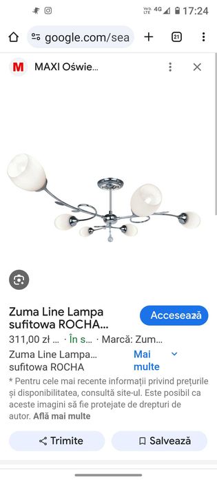 Lustra noua 5 brate becuri