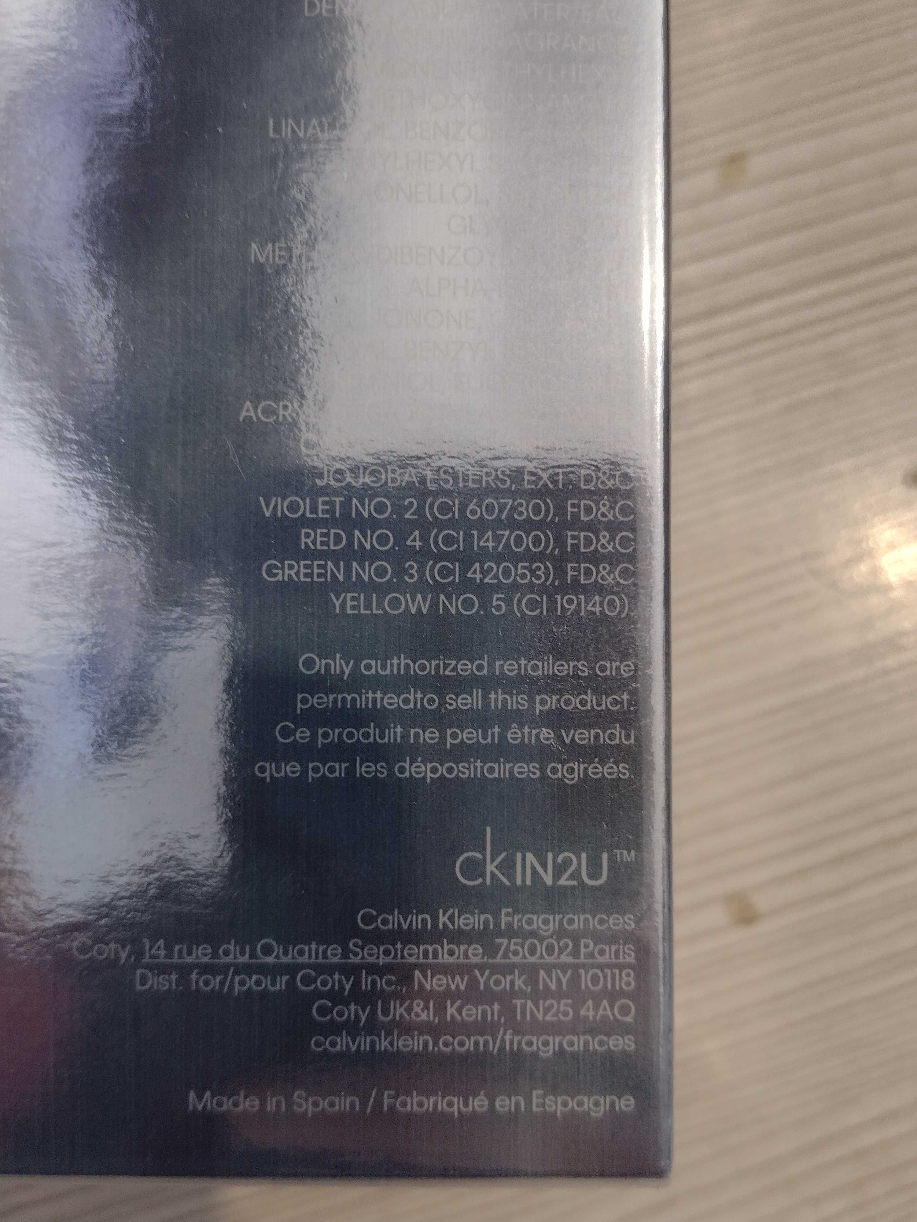 Calvin klein in to you ckin2u оригинален парфюм