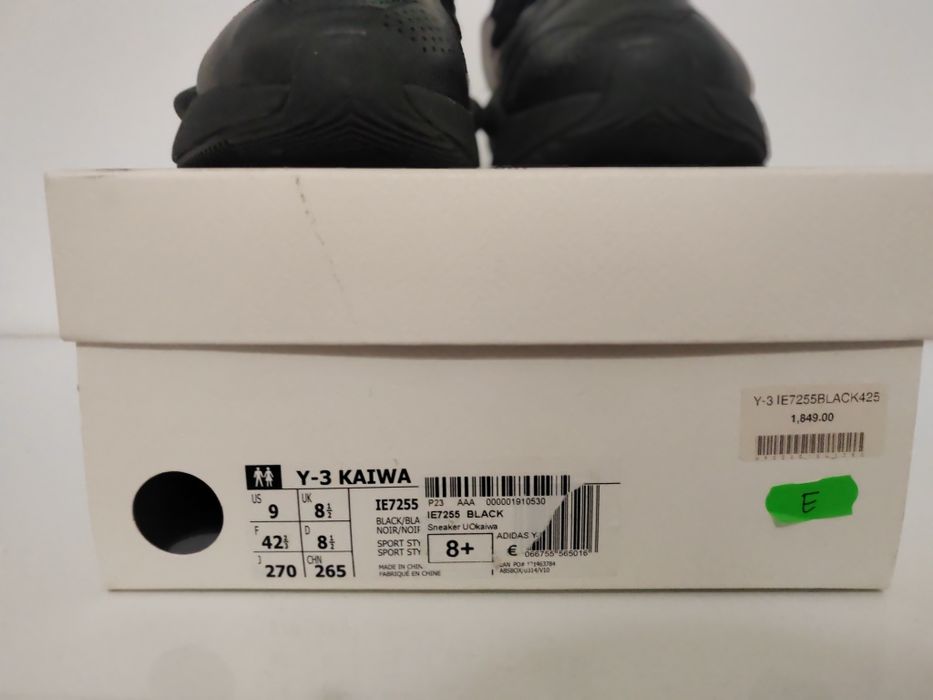 Adidași Y3 negri, mărime 42,5