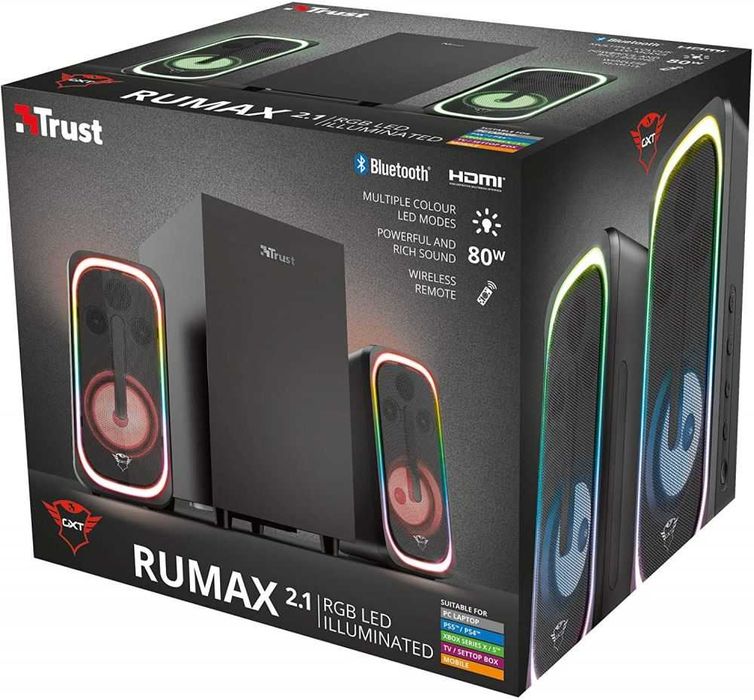 Boxe PC, Consola RGB TRUST GXT 635 RUMAX 2.1 40W Subwoofer Bluetooth