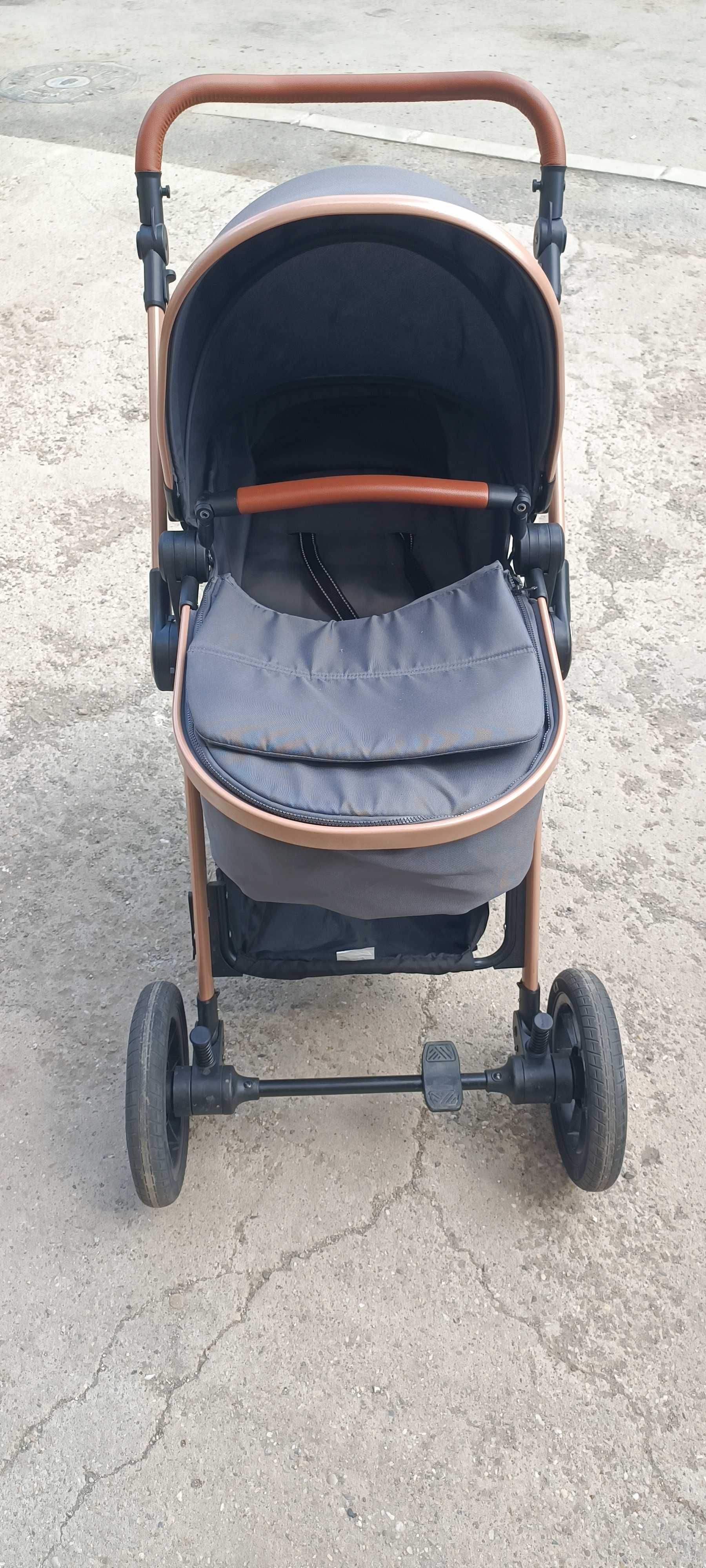 De vanzare carucior 3 in 1 cadru, landou si scoica auto