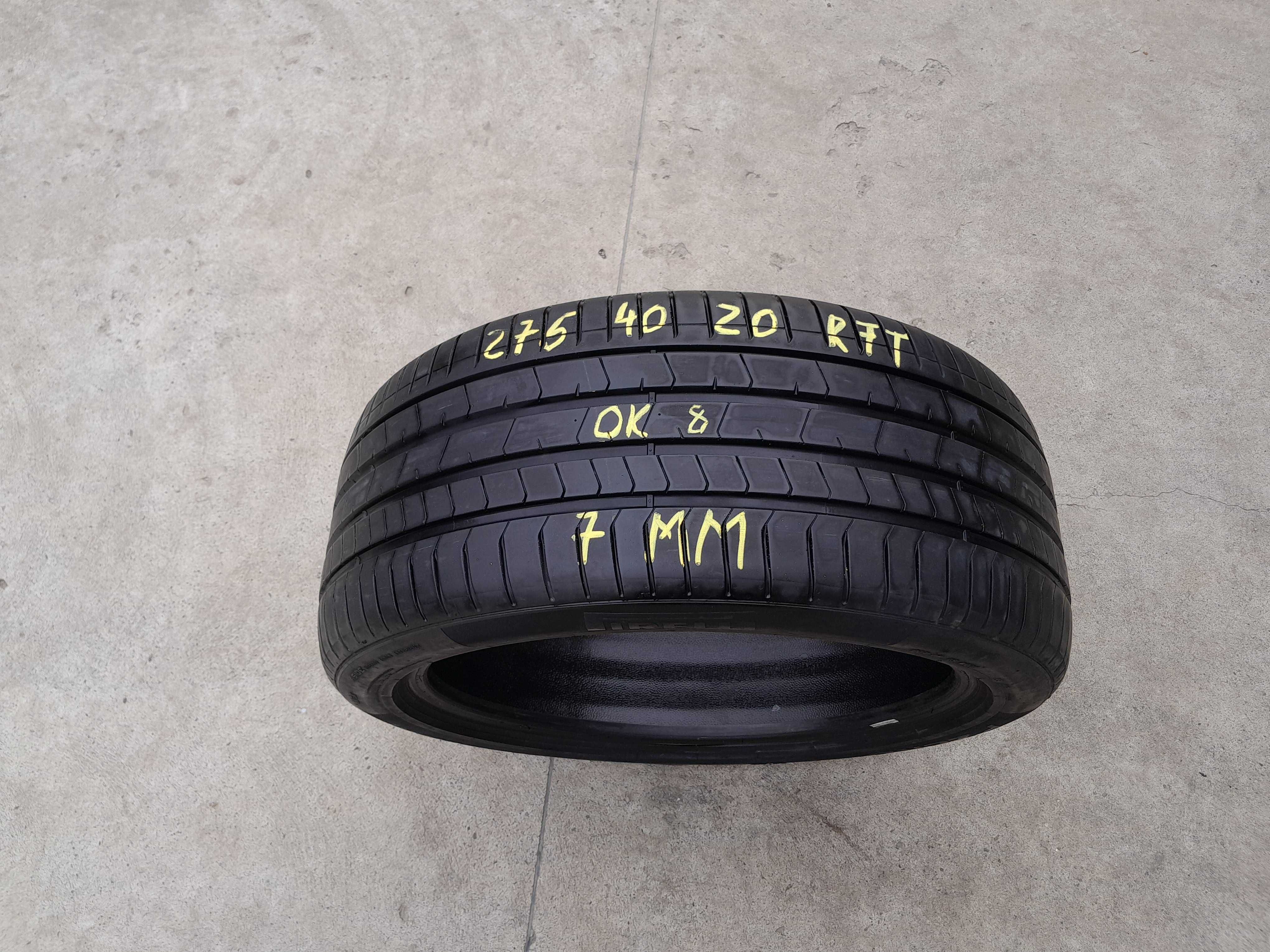 O anvelopa vara 275 40 20 pirelli p zero pz4 run flat profil de 7 mm