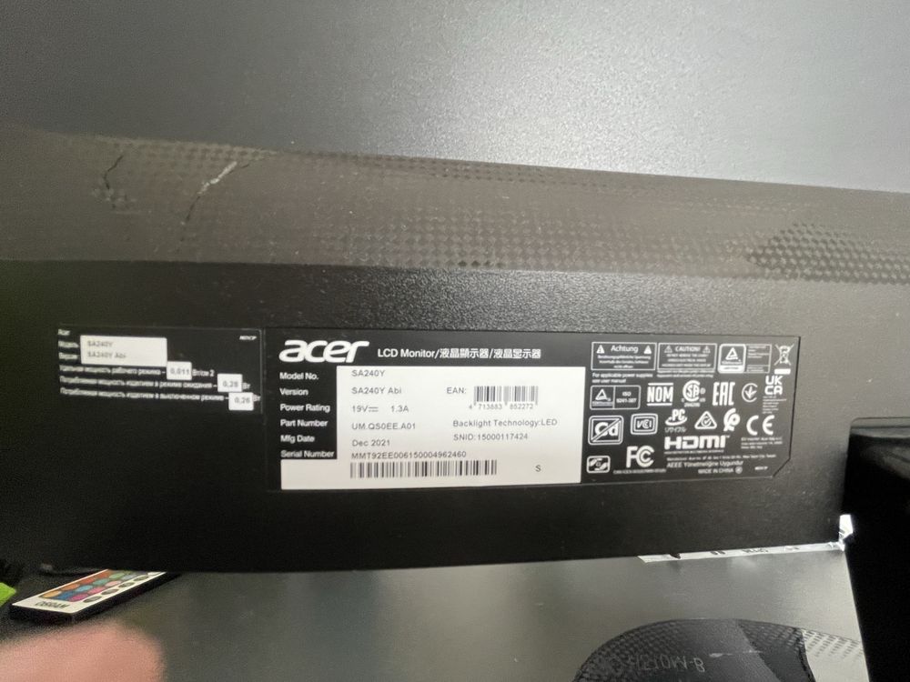 Монитор ACER 60hz