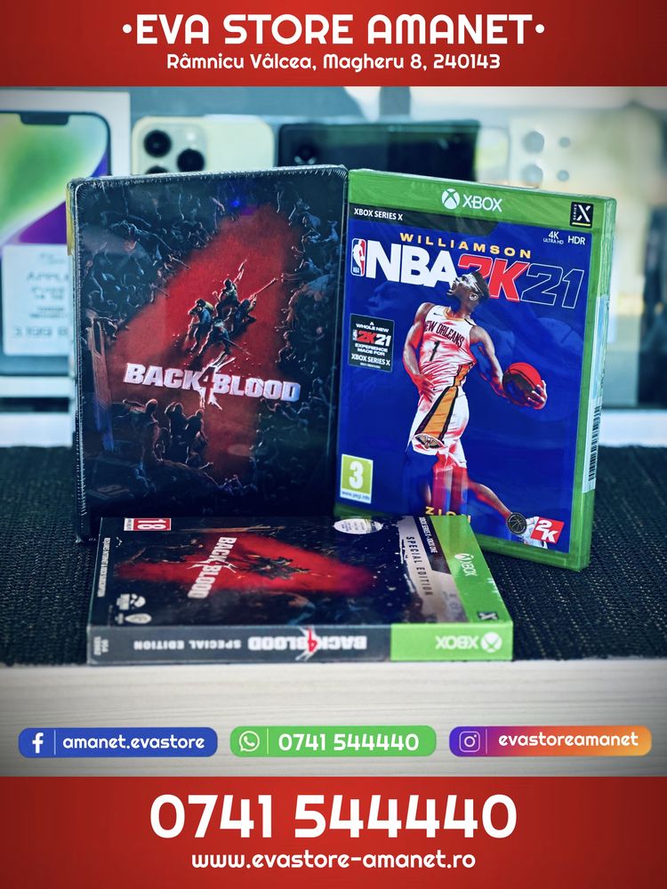 Consola Gaming Microsoft xBox One S 1TB 4K HDR NBA2K21 Back4Blood