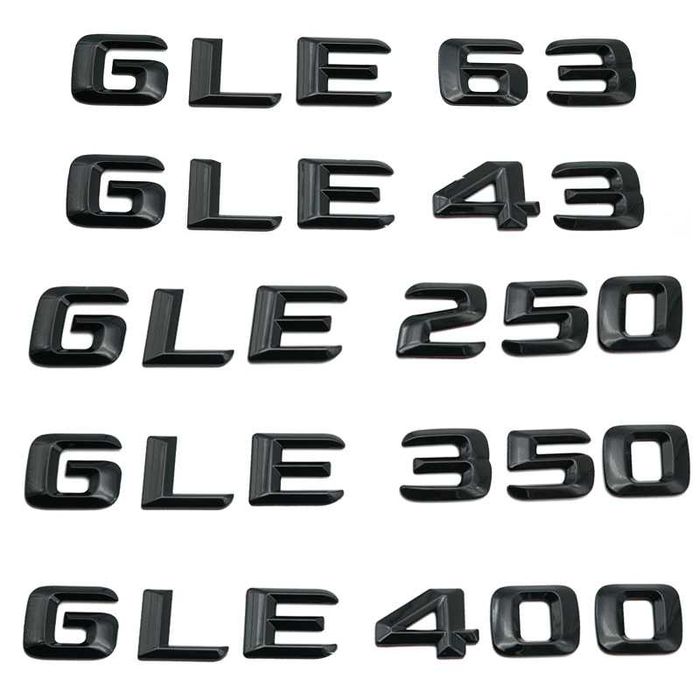 Emblema GLC300, GLS350, E220, S400, E63, C350, Chrom, Negru Mercedes