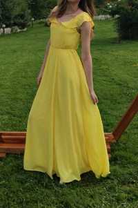 Жълта официална рокля