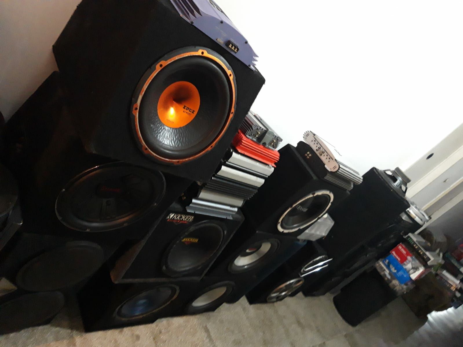 Statie Amplificator subwoofer audio bass rms kit montaj boxe casetofon