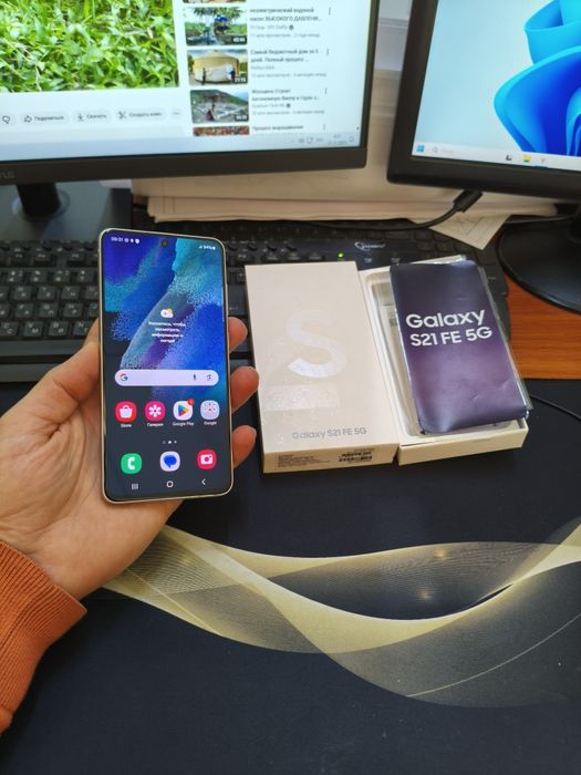 Samsung S21FE 5G 128gb(2023)iwlawi zur aybi yuq tozza telefon