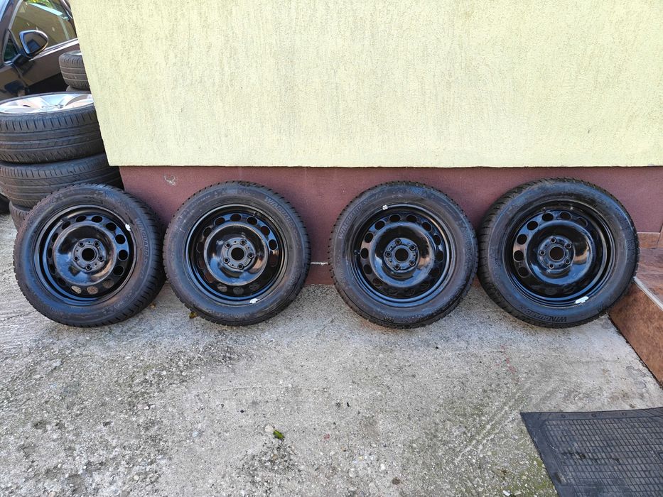 Set 4 roti 205/55/16 de iarna 5x112 VW Golf 5/6/7, Passat B7/B8, Skoda