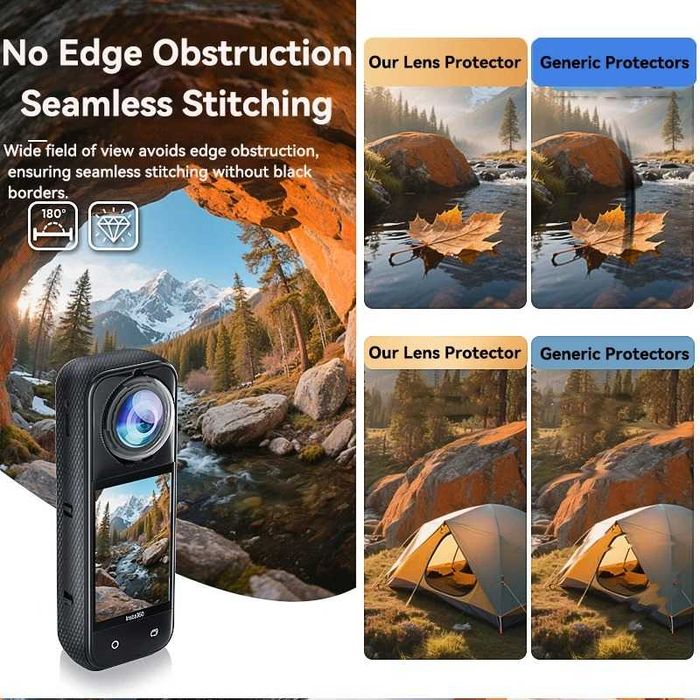 Protectie obiective lentile sticky lens pt camera actiune Insta360 X5