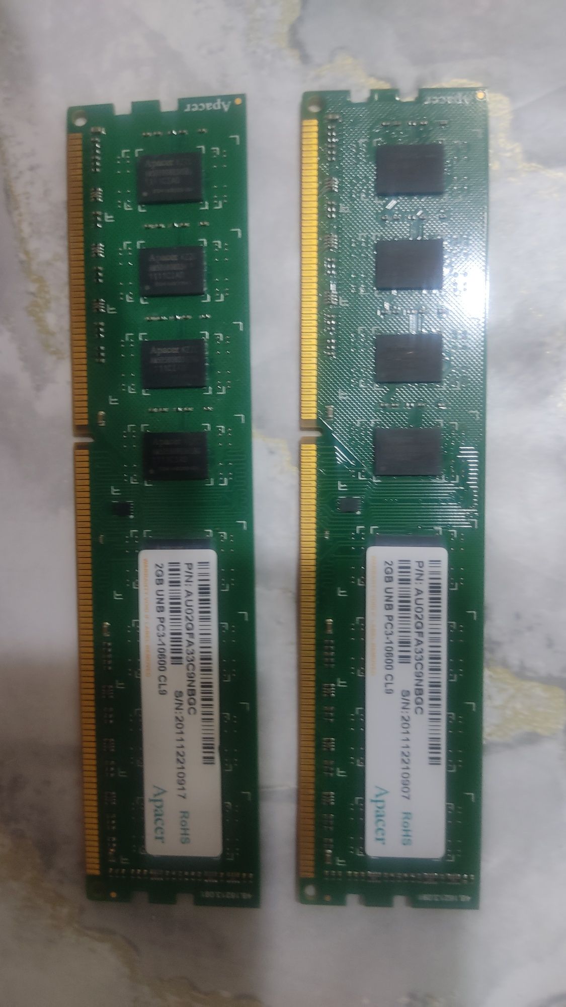 Оперативна пам'ять Apacer DIMM 2Gb DDR3-1333MHz PC3-10600 CL9