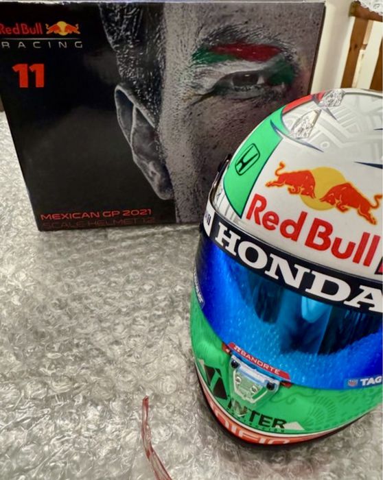 Macheta formula 1 f1 1/18 Casca F1 1/2 Red Bull Honda minichamps bell