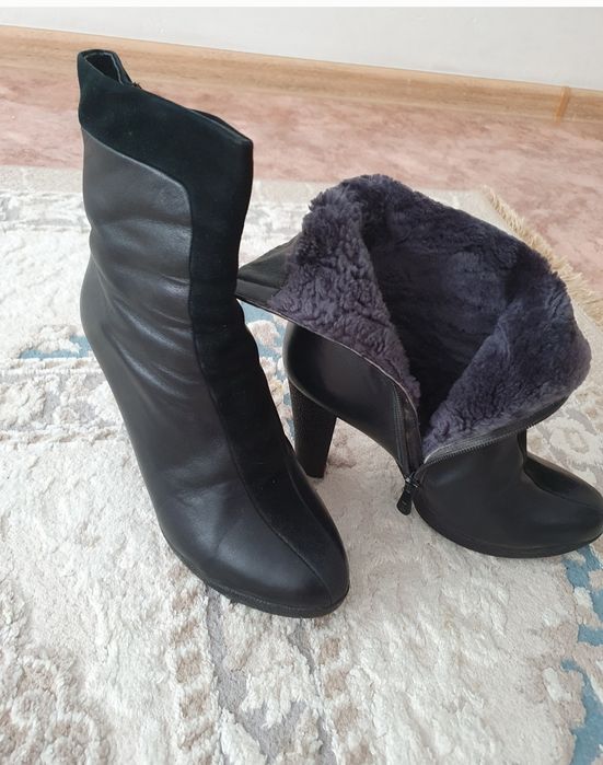 Зимние ботинки натуральная кожа