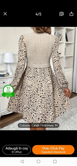Rochie marimea M, cumparata de pe Temu, exact ca in poze.