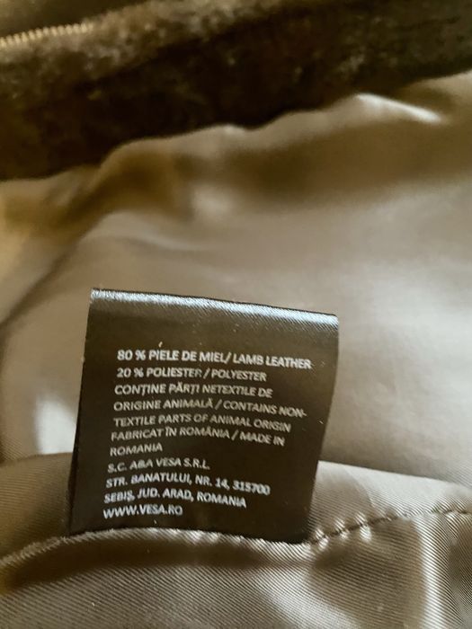 Geaca noua din blana de miel xs/s